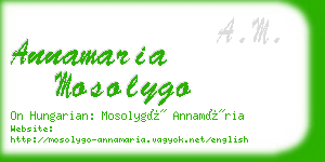 annamaria mosolygo business card